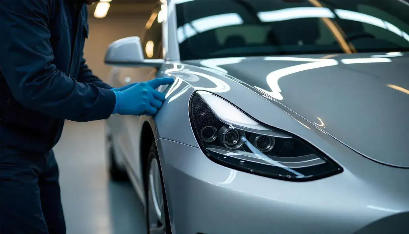 XPEL PPF application on Tesla
