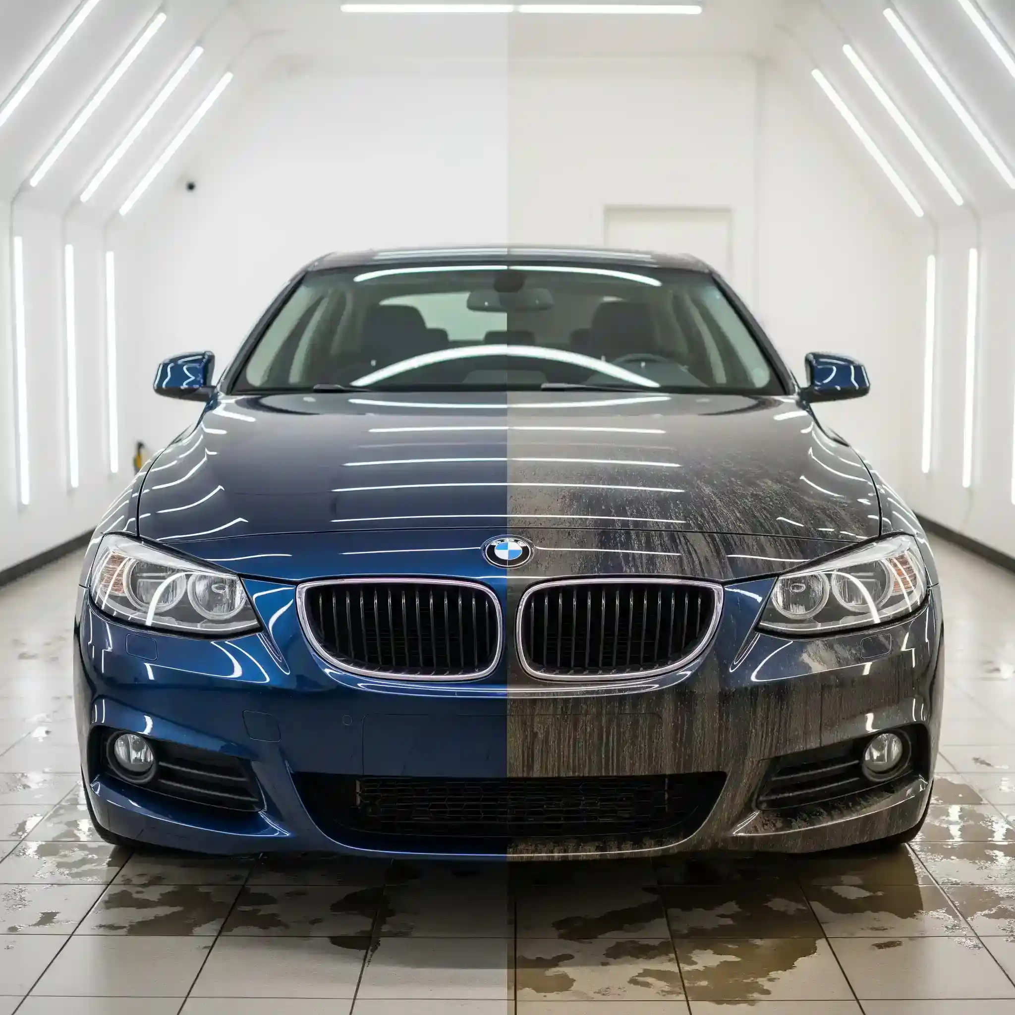Professional detailing results with water beading
